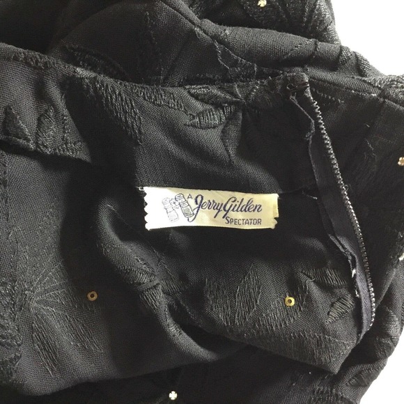 VTG 50s MCM Jerry Gilden Spectator Classic Sexy Bombshell Little Black Dress - Picture 7 of 8